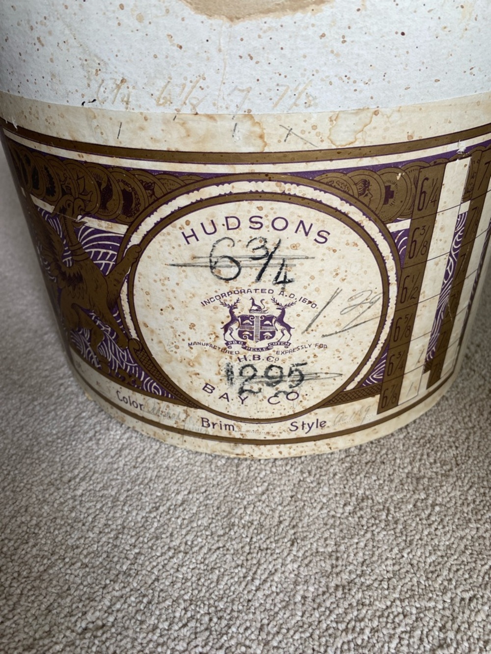 Vintage Hudson’s Bay Hat Box